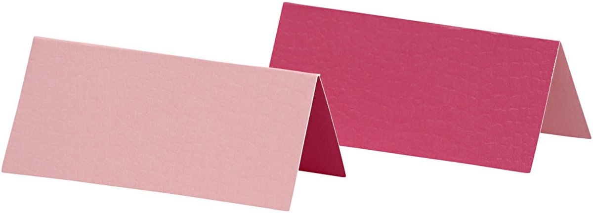 Naamkaart, roze, afm 9x4 cm,  250 gr, 25stuks [HOB-220009]